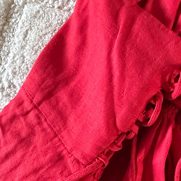 FARM Rio NWT Vibrant Red Midi Dress - Picture 9 of 11